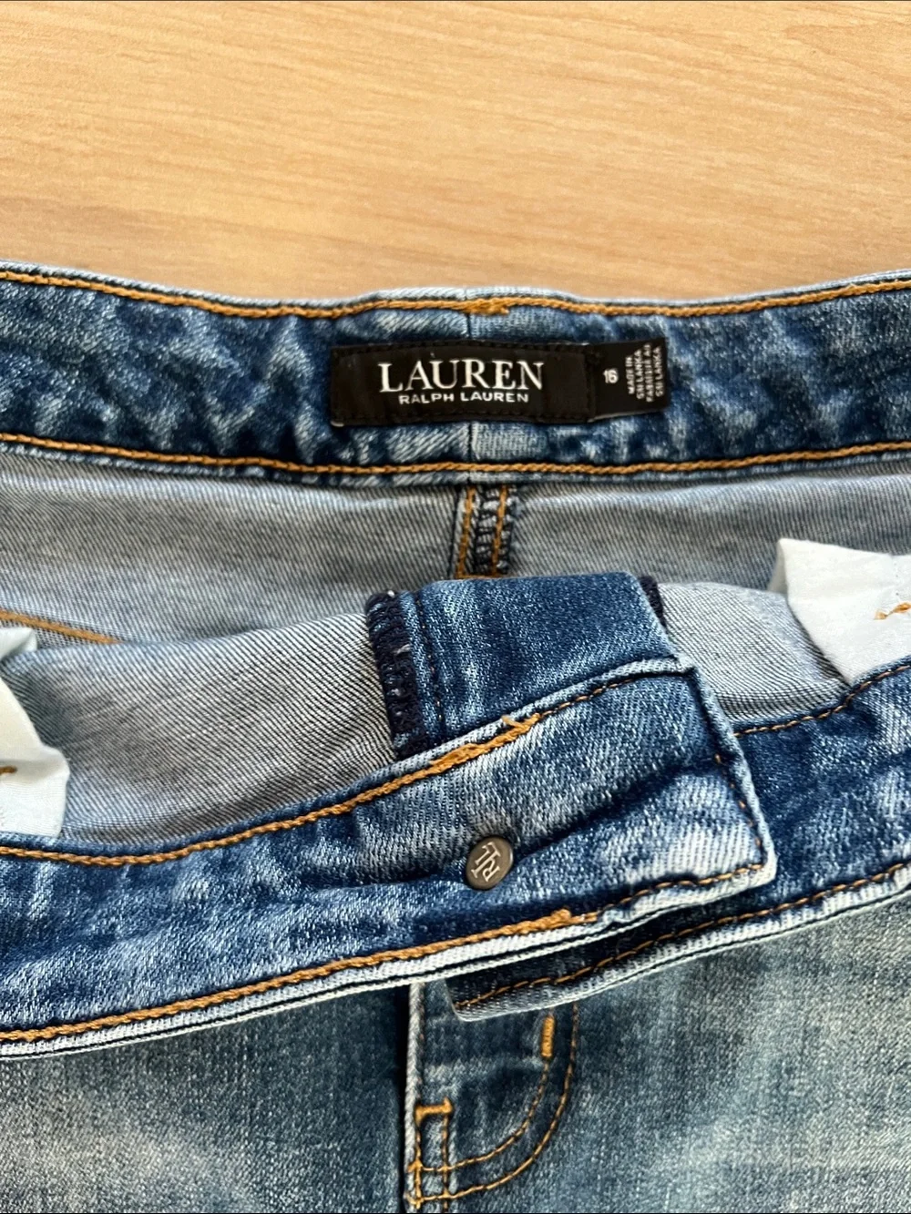Lauren Ralph Lauren Denim midi denim skirt